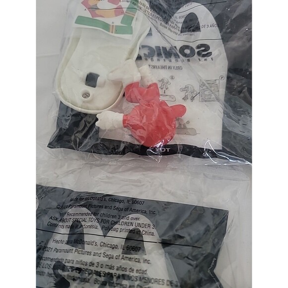SONIC 2 Toys 7 And 8 McDonalds 2022 Happy Meal Toys NEW FACTORY SEALED Lot Of 2 - Picture 6 of 9